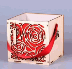 Rose Gift Box For Laser Cut Cnc Free Vector File
