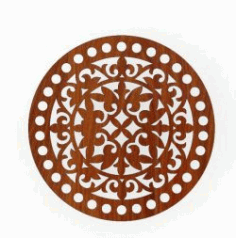 Round Tray Pattern For Laser Cut Cnc Free Vector File