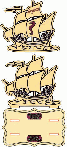 Sailing Pirate Ship For Laser Cut Free Vector File, Free Vectors File