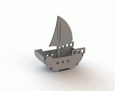 Sailing Ship For Laser Cut Free Vector File