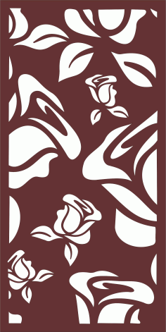 Sample Privacy Partition Screens With Roses Free DXF File