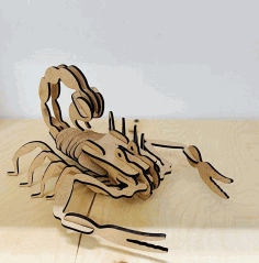 Scorpion 3d Puzzle For Laser Cut Free DXF File
