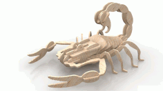 Scorpion 3d Puzzle Insect 3mm Free DXF File