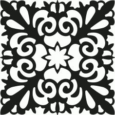 Screen Decorative Pattern Design For Laser Cutting Free DXF File