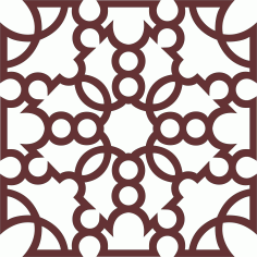 Screen Design Decorative Pattern For Laser Cutting Free DXF File