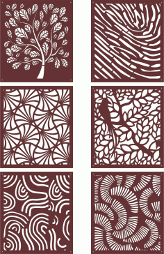 Screen Patterns Collection For Laser Cutting Free DXF File