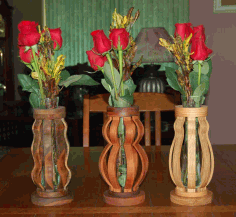 Scroll Saw Vases Template For Laser Cut Free Vector File
