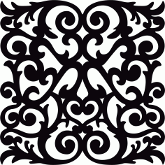 Seamless Damask Floral Pattern For Laser Cut Free Vector File