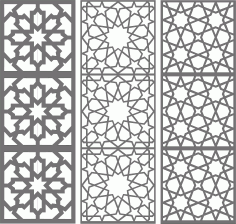 Seamless Floral Grill Set For Laser Cutting Free DXF File