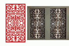 Seamless Floral Screen Free DXF File