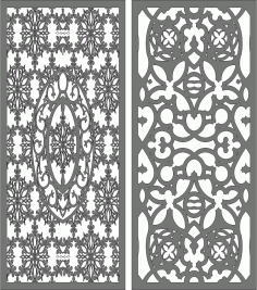 Seamless Living Room Separator Screen Designs Set For Laser Cutting Free DXF File