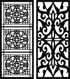 Seamless Room Divider Floral Screen For Laser Cut Free Vector File