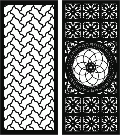 Separator Seamless Floral Room Screen Design For Laser Cutting Free DXF File