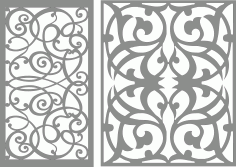 Separator Seamless Floral Screen Panel For Laser Cut Free Vector File, Free Vectors File