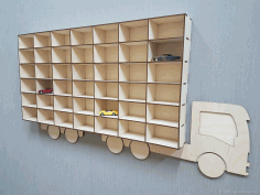 Shelf For Toy Cars Plywood Laser Cut Cnc Plans Free DXF File