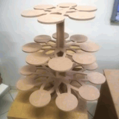 Shelves Display Flowers Three Floors For Laser Cut Cnc Free DXF File