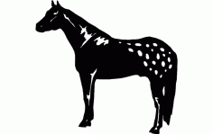 Silhouette Horse Standing Free DXF File