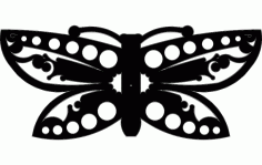 Silhouette Of Butterfly Free DXF File
