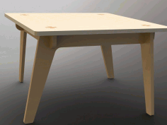 Simple Table Laser Cut Free DXF File