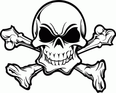 Skull 666 Free DXF File