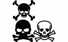 Skull And Crossbone Free DXF File