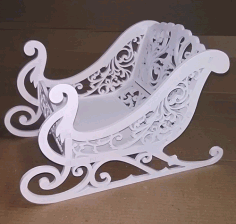 Sleigh Candy Dish Laser Cut Free Vector File, Free Vectors File