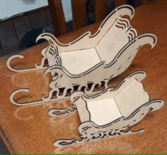 Sleigh Laser Cut Free DXF File