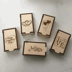 Small Boxes For February 14 Valentine Day For Small Gifts Such As Keychains For Laser Cut Free Vector File