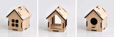 Small House 3d Puzzle For Laser Cut Free Vector File
