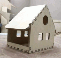 Small House Assembly Model For Laser Cut Free Vector File, Free Vectors File