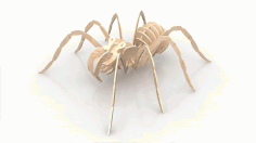 Spider 1.5mm Insect 3d Wood Puzzle Free DXF File