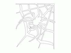 Spider With Web Free DXF File