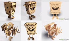 Spongebob Cdr Drawings For Laser Cutting Free Vector File