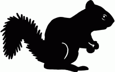 Squirrel Silhouette Free DXF File