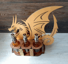 Stand For Beer In The Shape Of A Dragonfor Laser Cut Free Vector File
