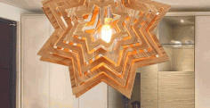Star Chandelier Lamp For Laser Cutting Free Vector File