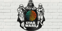 Star Wars Clock Plans Darth Vader Stormtrooper For Laser Cut Free Vector File