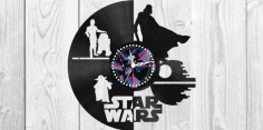 Star Wars Clock Plans Darth Vader Yoda For Laser Cut Free Vector File