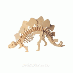 Stegosaurus 3d Puzzle Free DXF File