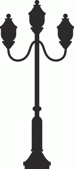 Street Lamp Silhouette Free DXF File