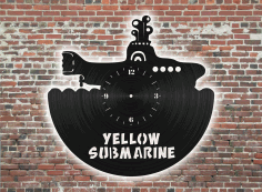 Submarine Clock Free Vector File