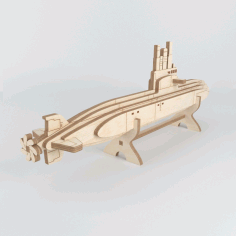 Submarine Wooden Model Laser Cut Free Vector File