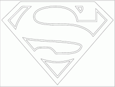 Superman Symbol Logo Free DXF File