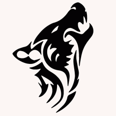 Tattoo Tribal Wolf Silhouette Animal Free Vector File