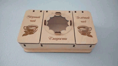 Tea Box 4 Mm For Laser Cutting Free Vector File