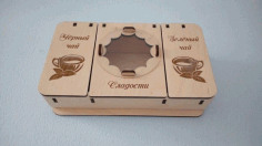 Tea Box For Laser Cut Free Vector File
