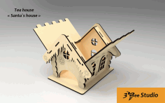 Tea House For Laser Cut Free Vector File