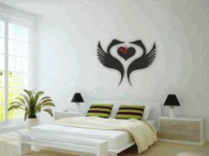 The Swan Clock In The Bedroom For Laser Cut Plasma Free DXF File
