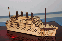 Titanic 3d Puzzle For Laser Cut Free Vector File