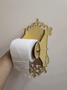 Toilet Paper Holder For Laser Cut Free Vector File